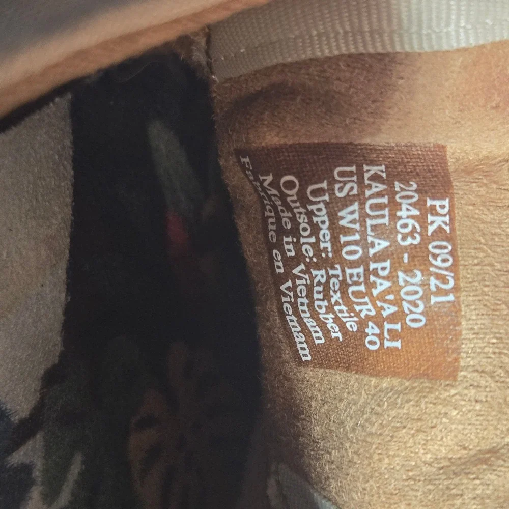 Olukai‎ Kaula Pa'a Li Womens 10 Sand Linen Espadrille Sneakers Tan 20463-2020